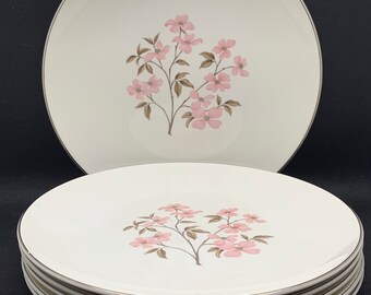 Vintage AMERICAN LIMOGES New Dogwood Dinner Plate Vintage AMERICAN LIMOGES New Dogwood Dinner Plate