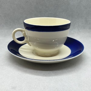Taylor Smith Taylor Blue & White Tea Cup and Saucer