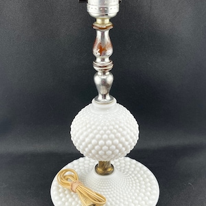 Vintage Milk Glass Hobnail Lamp