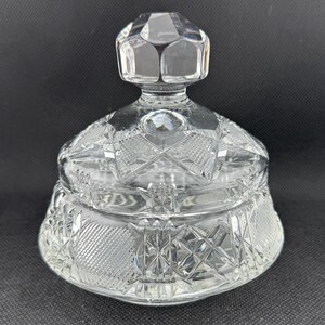 Vintage Crystal Trinket or Dresser Jar