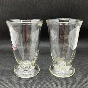 Vintage Jelly Jar - Juice glasses - Pedestal - set of 2