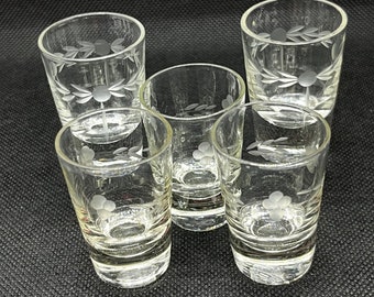 Vintage Mini shot glasses set of 5