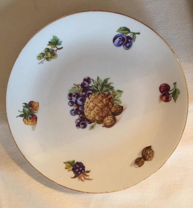 Fine Bohemian China Made in Czechoslovakia Fruit Plate Etsy