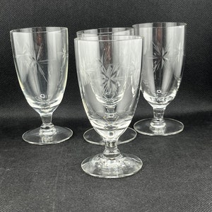 Mid Century Barware Starburst Cocktail  -  Glasses -Set of 4