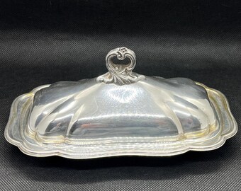 Vintage Silver plated butter dish