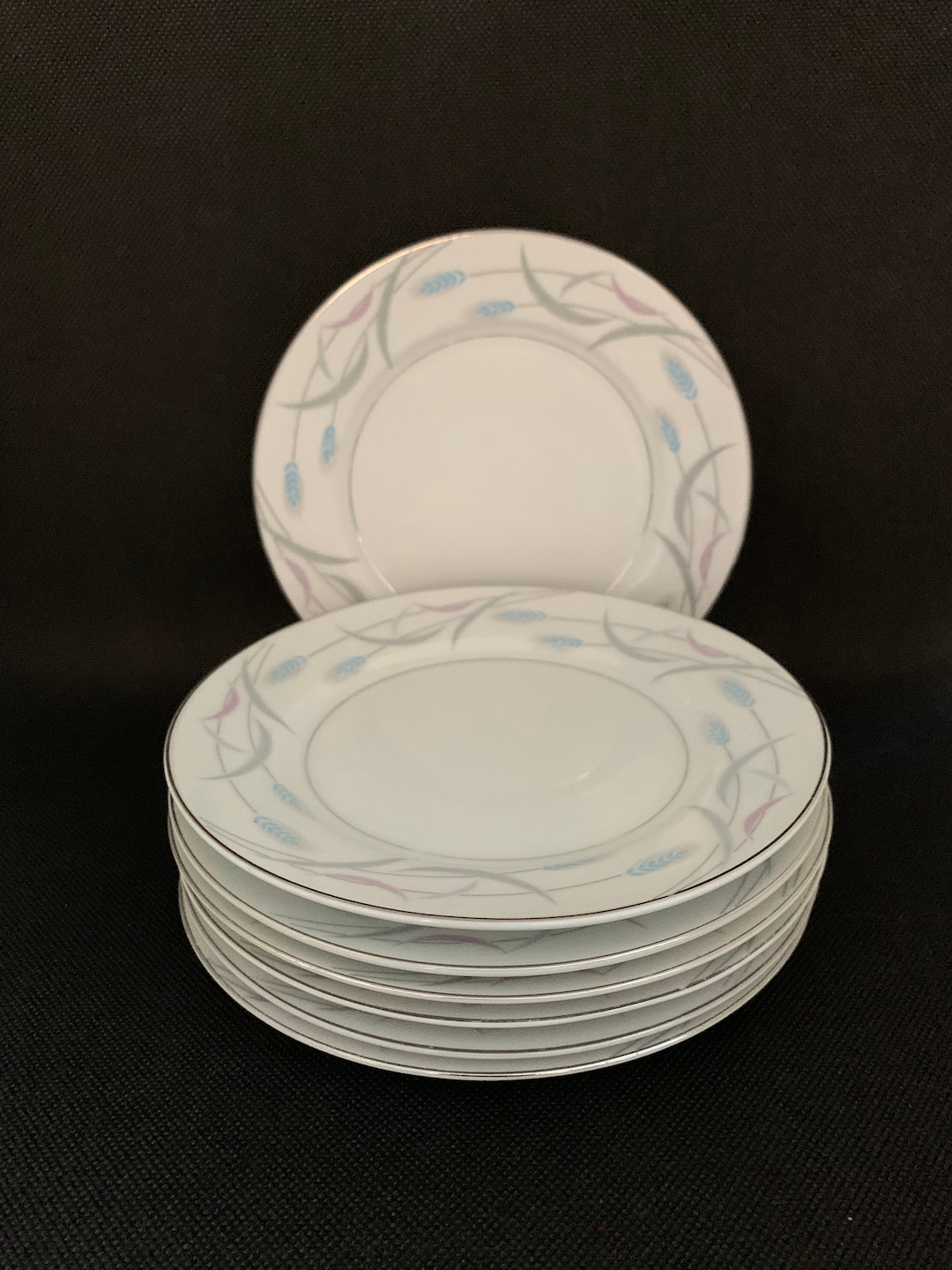 Vintage Valmont China Royal Wheat Dessert Plate Fine China Etsy