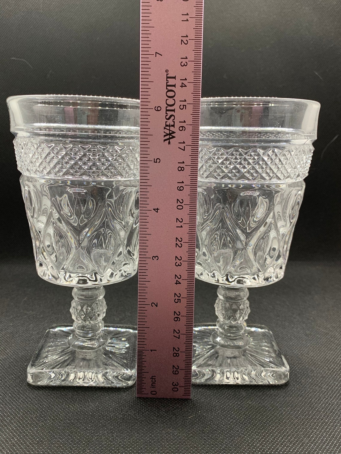 Cape Cod Pressed Glassware Imperial Glass set of 2 glasses Etsy