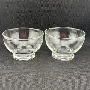 Vintage Dessert dishes clear glass set of 2