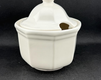 Vintage Pfaltzgraff Heritage White Collection Jam Jar