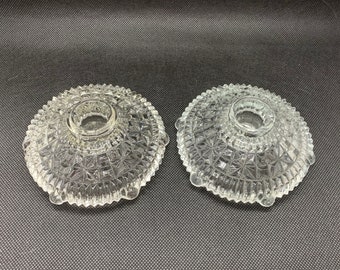 vintage 1940s Clear Faceted Glass Bouge Bouge Holders.