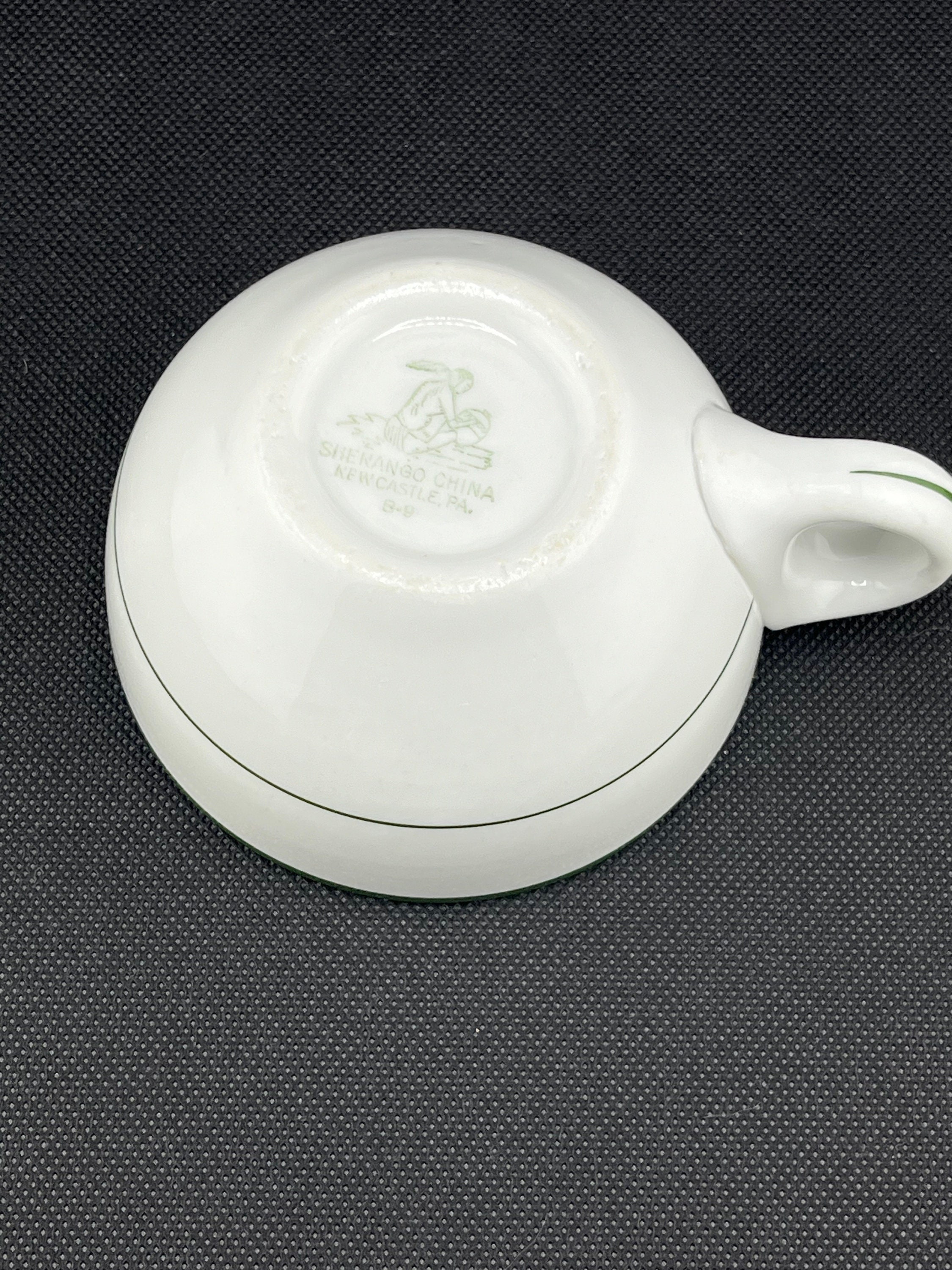 Vintage Green Stripe & White Shenango Restaurant China Ware