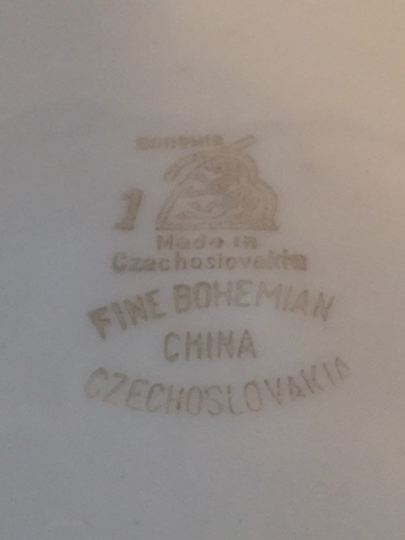 Fine Bohemian China Made in Czechoslovakia Fruit Plate Etsy
