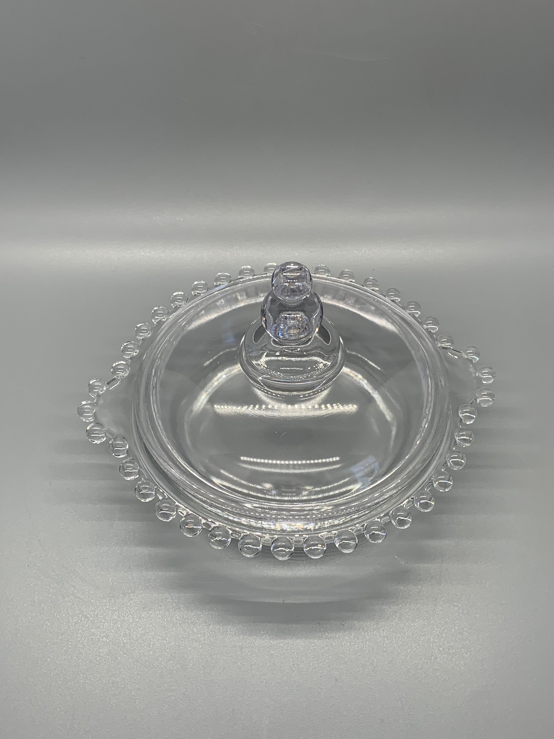 Imperial Candlewick Bowl with Lid and tab handles Etsy