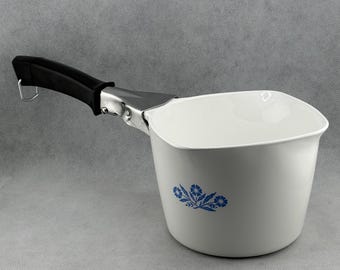 Vintage Corning Ware Blue Cornflower 1 Quart Saucemaker with Detachable handle