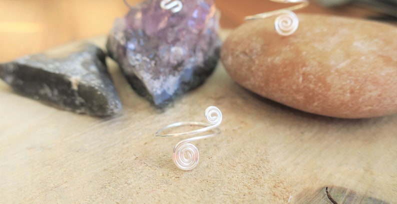 adjustable heart spiral rings boho hippy midi ring set adjustable midi ring set any size knuckle ring set heart and spiral midi ring set