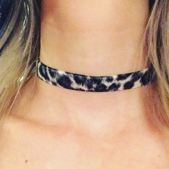 leopard choker necklace