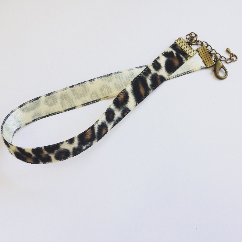 Velvet Leopard Animal Print Choker Necklace Animal Print | Etsy