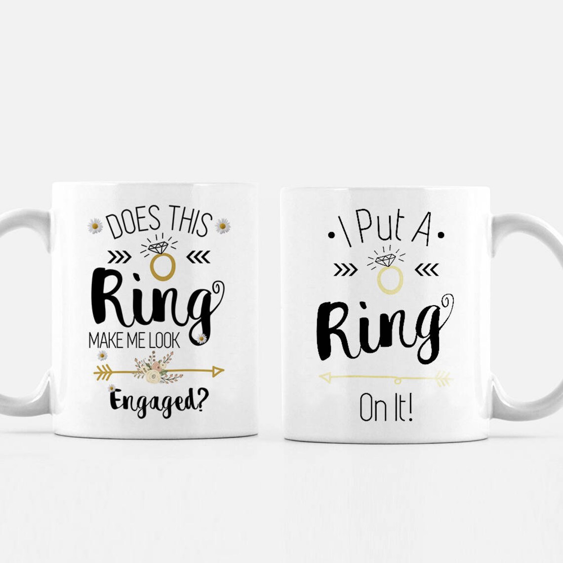 Engagement Mugs Engagement Mug Set Engagement Mug Etsy