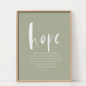 Hope Bible Verse Wall Art, Christian Decor, Scripture Print, Printable Wall Art, Bible Verse Poster, Bible Art, Quote Print