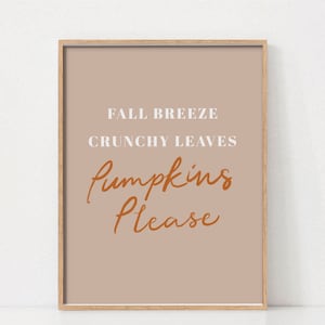 Fall Wall Art, Autumn Wall Art, Autumn Decor, Fall Prints, Printable Wall Art, Quote Poster, Boho Prints, Warm Tone Wall Art, Autumn Art image 1