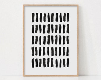 Abstract Watercolor Print, Printable Wall Art, Modern Home Decor, Black and White Wall Art, Contemporary Art Print,