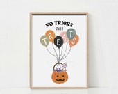 Halloween Treats Classroom Poster, Printable Wall Decor for Kids, Halloween Playroom Poster, Cute Halloween Print, Trick or Treat Printable