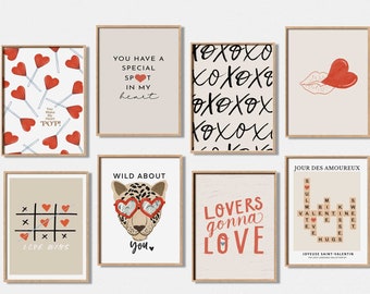 Valentines Day Gallery Wall Mega Bundle, Valentines Day Decor, Printable Wall Art, Valentine Wall Art, Gallery Wall Art Prints, Heart Print