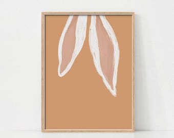 Easter Bunny Ears Print, Easter Printables, Rabbit Ears Wall Art, Printable Wall Art, Easter Wall Art, Boho Print, Easter Rabbit Print