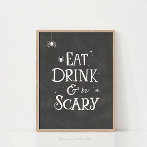 Halloween Kitchen Art, Printable Wall Art, Halloween Wall Decor, Spooky Halloween Art, Halloween Quote Print, Halloween Bar Cart Sign