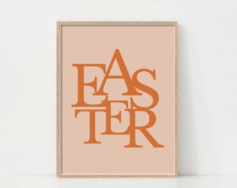 Easter Sign, Easter Wall Art, Printable Wall Art, Easter Wall Art, Easter Printables, Boho Print, Spring Decor, Easter Quote Art, Modern Art