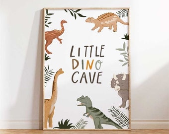 Kinderzimmer Schild, kleine Dino Höhle, druckbare Wandkunst, Klassenzimmer Kunstdrucke, Dinosaurier Kinderzimmer Kunst, Boho Kinderzimmer, Dinosaurier Geburtstag, Jungenzimmer