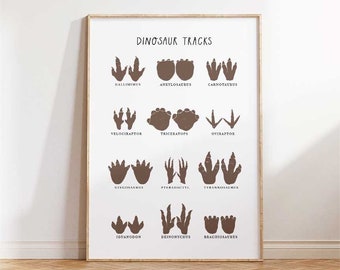 Dinosaurier Spuren Print, Kinder Zimmer Dekor (Digitaler Download)