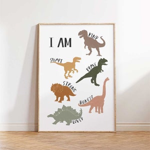 Dinosaur, cool wall art for kids and adults alike Art Print by AlphaPod