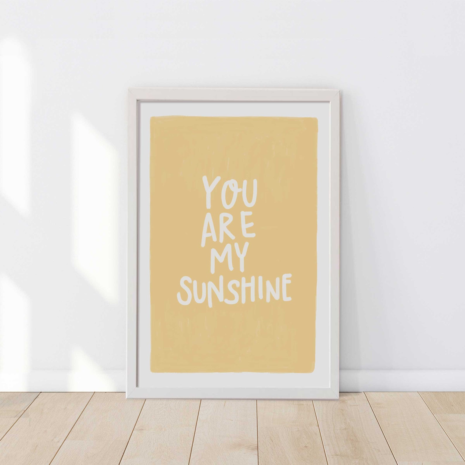 You Are My Sunshine Nursery Wall Art Pastel Yellow Nursery Etsy