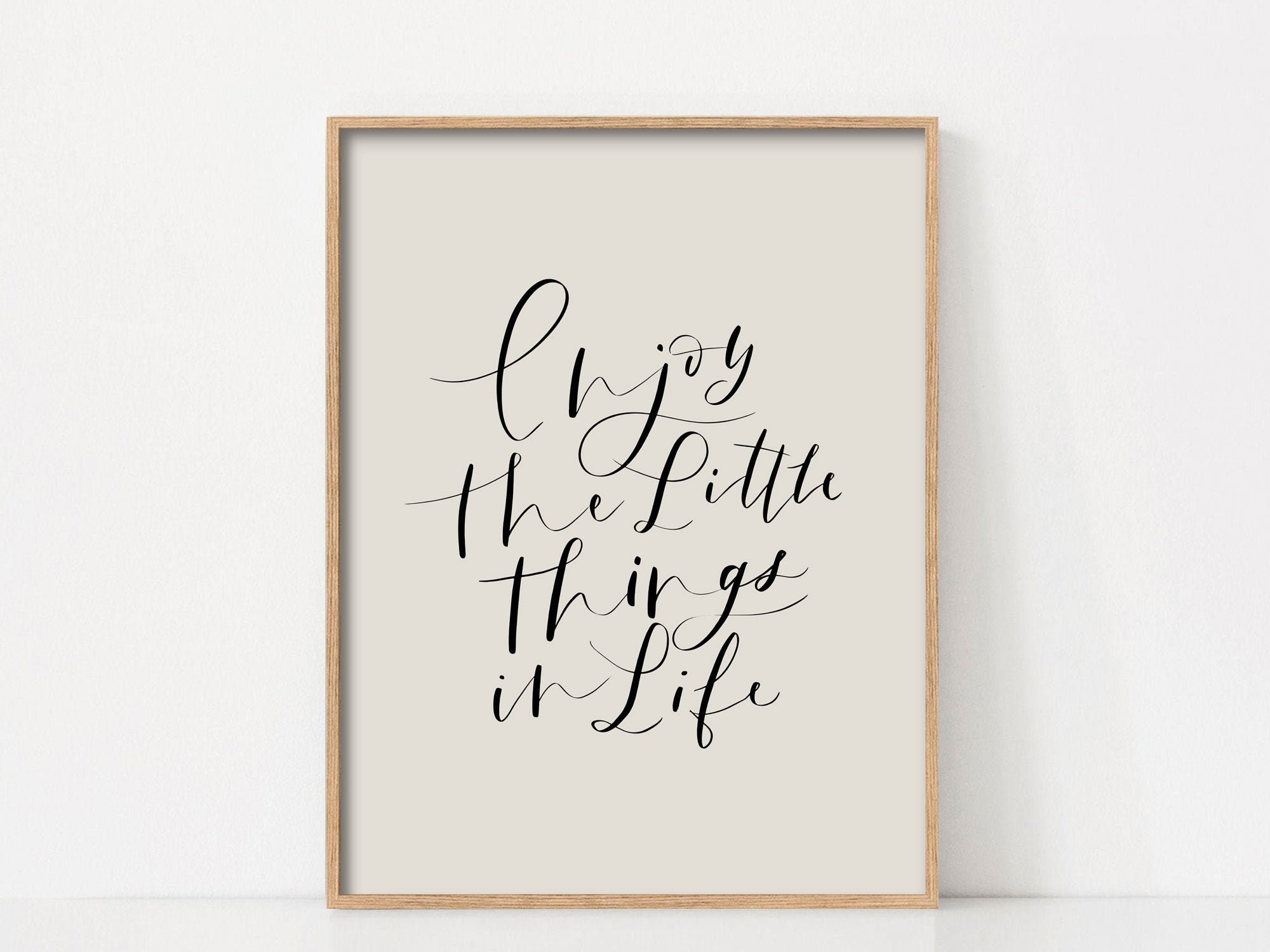 Enjoy the Little Things in Life Quote Print Living Room Wall