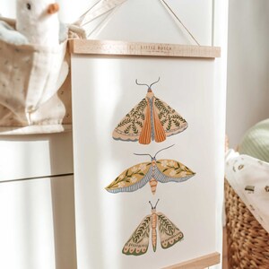 Moth Print, Printable Wall Art, Spring Wall Decor, Floral Wall Art, Boho Prints, Instant Download, Easter Printables, Butterfly Wall Art image 7