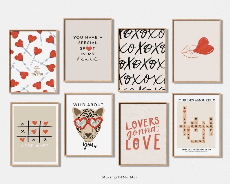 Valentines Day Art Mega Bundle Printable Wall Art Valentine Etsy