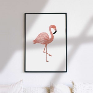 Flamingo Nursery Wall Art, Nursery Animal Print, Printable Wall Art, Tropical Nursery Decor, Classroom Posters, Playroom Print, Homeschool image 8