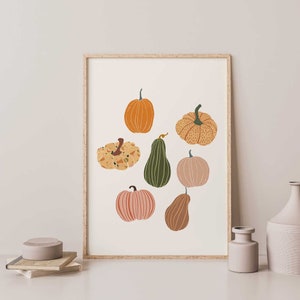 Autumn Pumpkin Wall Art, Autumn Art, Boho Prints, Printable Wall Art, Halloween Pumpkin Print, Fall Pumpkin Print, Cute Pumpkin Wall Art image 8