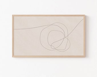 Tv Art, Abstract Line Art for Frame Tv, Samsung Frame Tv Art, Beige Color Tv Art, Digital Art for Frame TV, Abstract Downloadable Tv Art