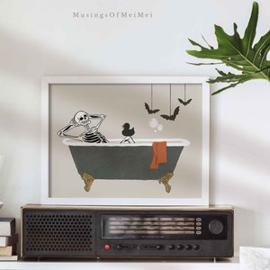 Halloween Bathroom Sign, Printable Wall Art, Halloween Printables ...