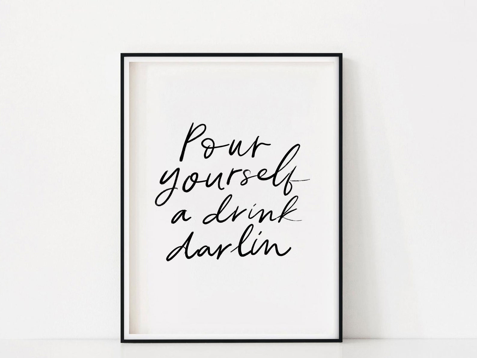 Bar Cart Quote Printable Poster Bar Cart Sign for Dining Etsy