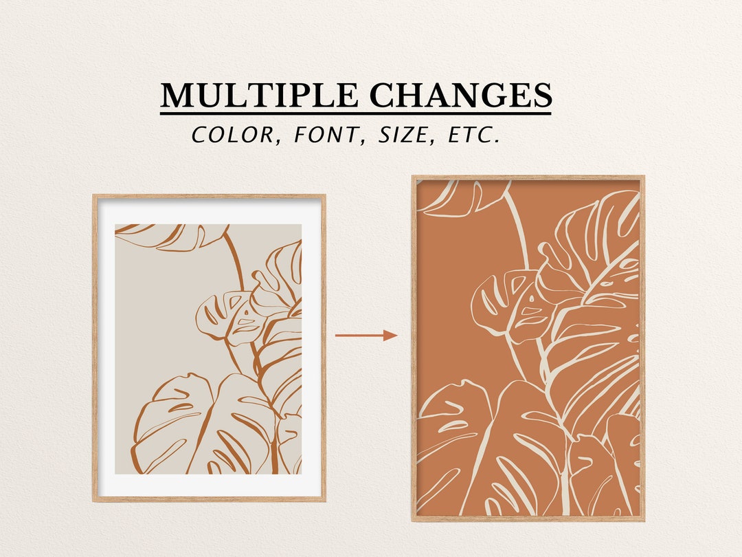 Several Changes Custom Print - Multiple Changes, Color Words Font Change, Personalized ...