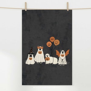Halloween Dogs Art Print, Digital Download, Printable Wall Art ...