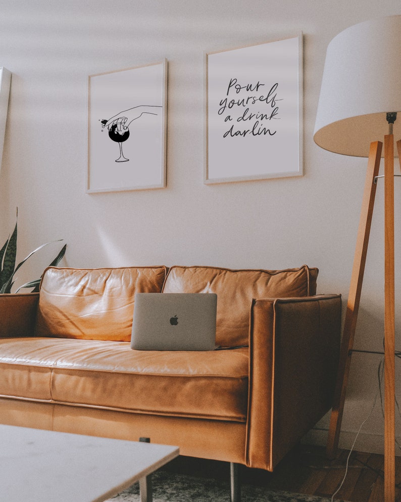 Bar Cart Quote Printable Poster Bar Cart Sign for Dining Etsy