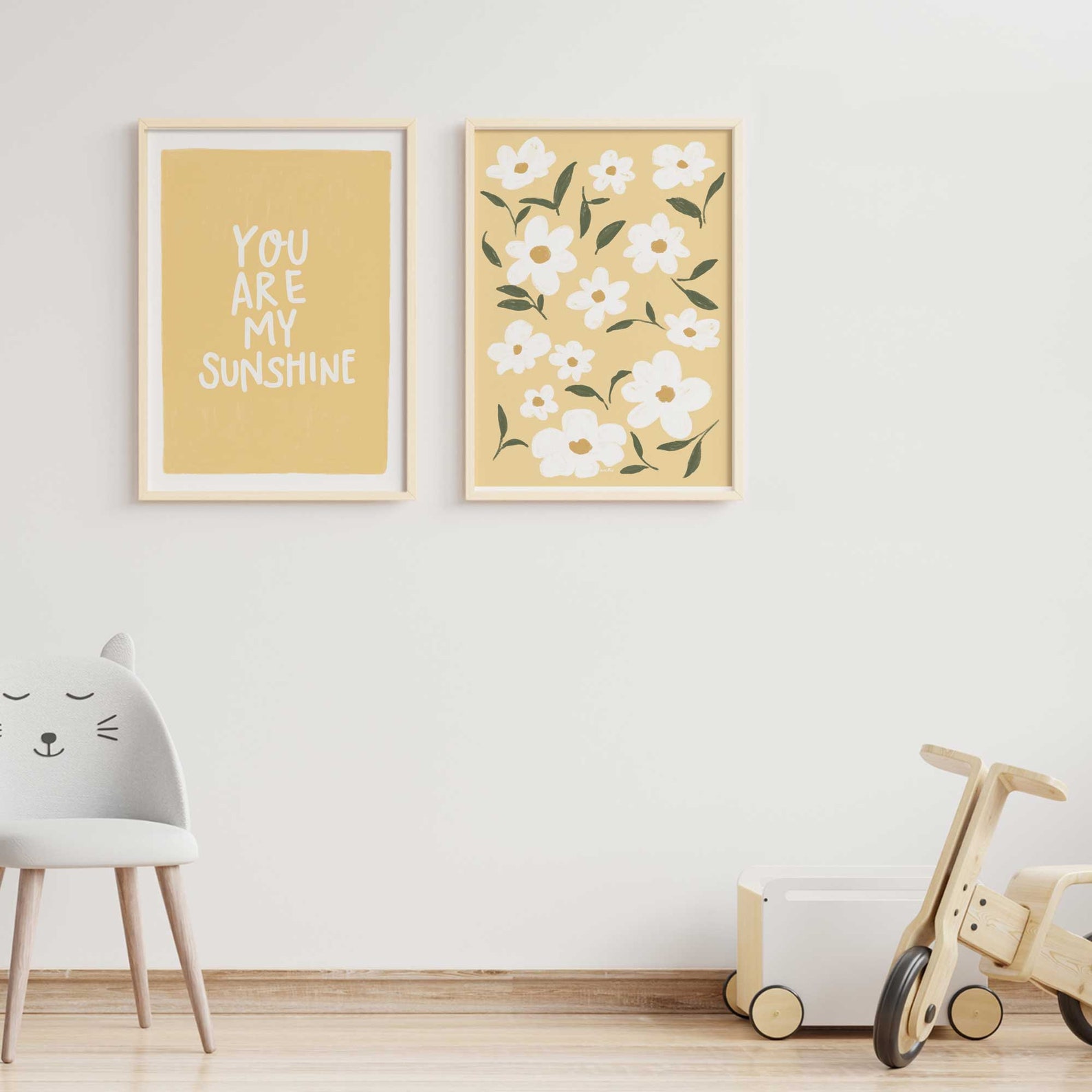 You Are My Sunshine Nursery Wall Art, Pastel Yellow, Digital Download ...