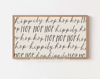 Samsung Frame Tv Art, Easter Tv Art, Hippity Hop Easter Art, Easter Quote Art, Art for TV, Frame Art Tv, Easter Bunny Art, Digital Art