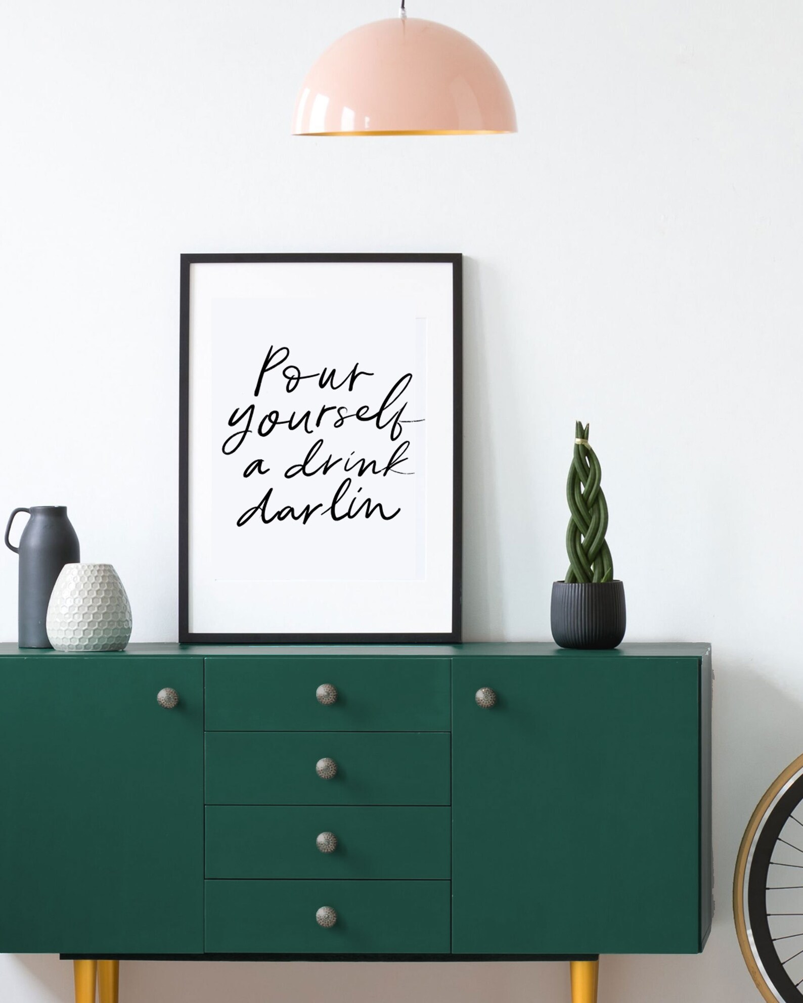 Bar Cart Quote Printable Poster Bar Cart Sign for Dining Etsy