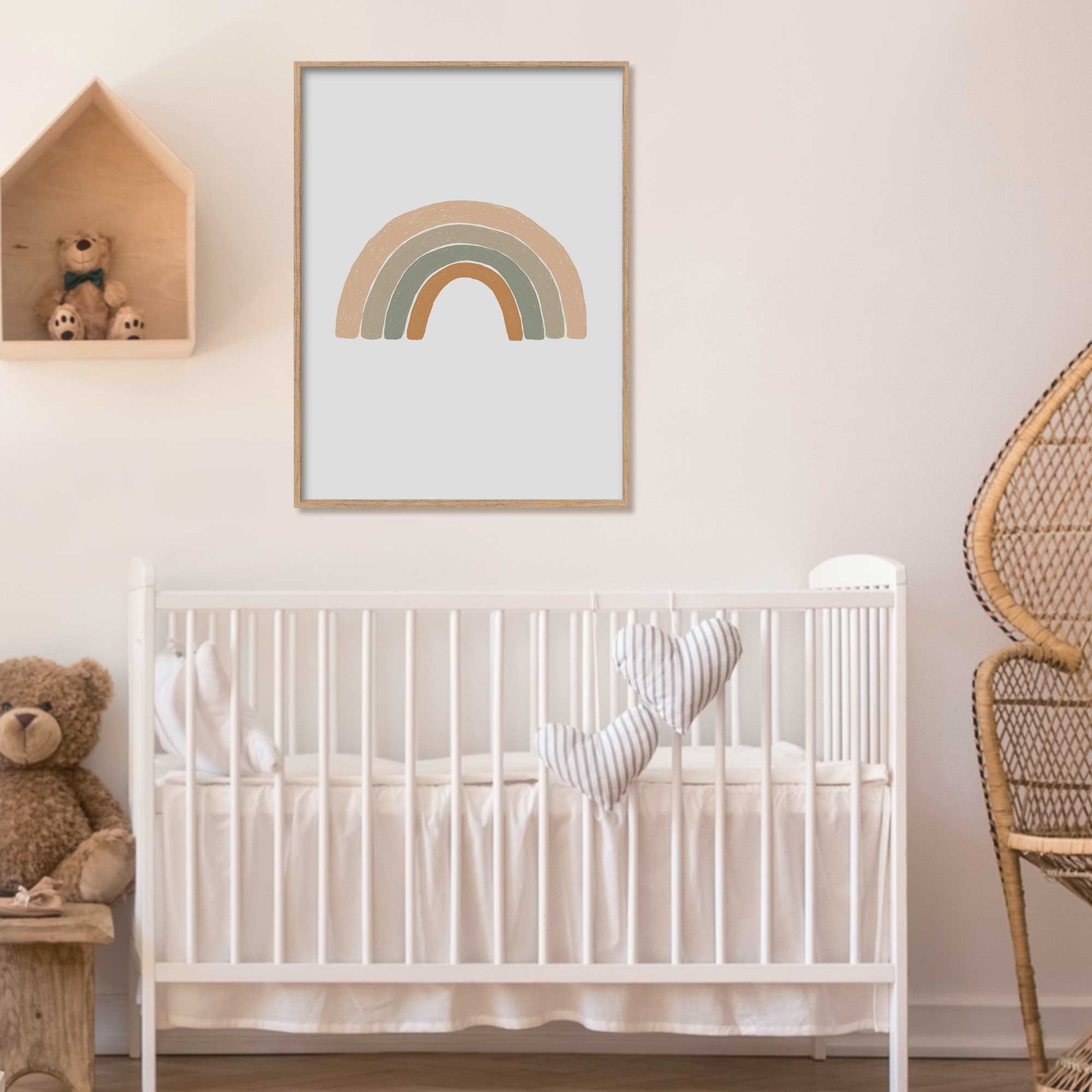 Boho Rainbow Nursery Wall Art Set, Printable Wall Art, You Are My ...
