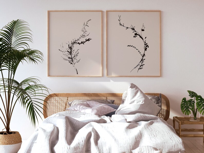 Neutral Gallery Wall Art Set of 10 Neutral Wall Art Abstract Etsy